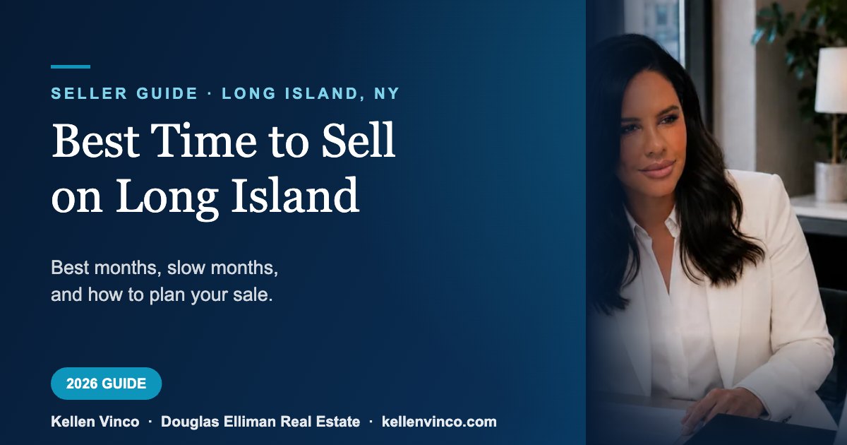 Best time to sell a house on Long Island, New York, with the best and slowest months for sellers