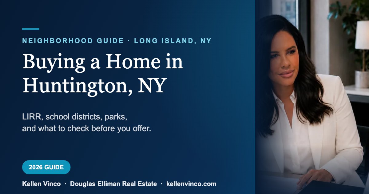 Buying a home in Huntington, New York on Long Island's North Shore in Suffolk County